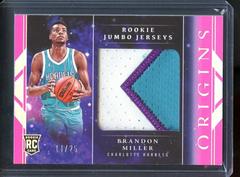 Brandon Miller #30 Basketball Cards 2023 Panini Origins Rookie Jumbo Jersey Prices