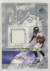 Terrell Davis Football Cards 2001 SP Game Used Authentic Fabric Prices