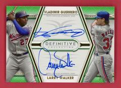 Larry Walker, Vladimir Guerrero [Green] Baseball Cards 2022 Topps Definitive Dual Autograph Collection Prices