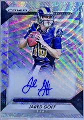 Jared Goff [Blue Wave] #RA-JGF Football Cards 2016 Panini Prizm Rookie Autograph Prices