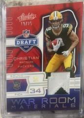 Christian Watson [Silver] Football Cards 2022 Panini Absolute War Room Materials Prices