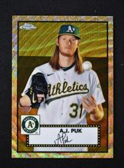 A. J. Puk [Rose Gold Wave] #418 Baseball Cards 2021 Topps Chrome Platinum Anniversary Prices