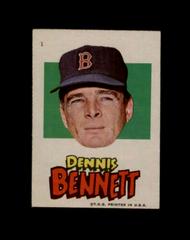 Dennis Bennett Baseball Cards 1967 Topps Red Sox Stickers Prices