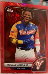 Ronald Acuna Jr. [SP Variation Red Hot] #39 Baseball Cards 2023 Topps World Classic Prices