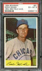 Eddie Miksis [.954/ .962 Field Avg.] #61 Baseball Cards 1954 Bowman Prices