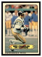Wes Chandler #6 Football Cards 1983 Topps Stickers Insert Prices