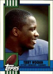 Terry Wooden #116T Football Cards 1990 Topps Traded Prices
