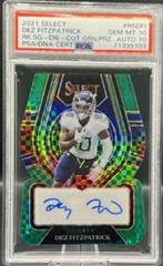 Dez Fitzpatrick [Green Die Cut] Football Cards 2021 Panini Select Rookie Signatures Prices