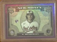 Gunnar Henderson [Purple] #NM-1 Baseball Cards 2023 Bowman Platinum New Money Prices