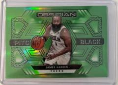 James Harden [Green Flood] Basketball Cards 2021 Panini Obsidian Pitch Black Prices