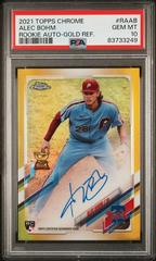 Alec Bohm [Gold Refractor] #RA-AB Baseball Cards 2021 Topps Chrome Rookie Autographs Prices
