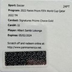 Albert Sambi Lokonga [Choice Gold] Soccer Cards 2022 Panini Prizm World Cup Signatures Prices