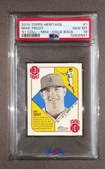Mike Trout [Mini Gold Back] #1 Baseball Cards 2015 Topps Heritage '51 Collection Prices