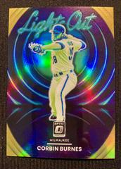 Corbin Burnes [Gold] Baseball Cards 2022 Panini Donruss Optic Lights Out Prices