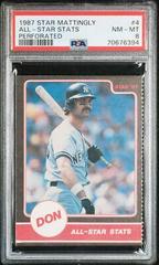 All Star Stats [Perforated] #4 Baseball Cards 1987 Star Mattingly Prices