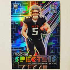 Drake London [Neon Marble] Football Cards 2022 Panini Spectra Rookie Spectris Prices