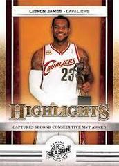 Lebron James #18 Basketball Cards 2009 Panini Season Update Prices