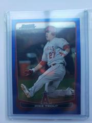 Mike Trout [Blue Refractor] #157 Baseball Cards 2012 Bowman Chrome Prices