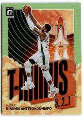 Giannis Antetokounmpo [Lime Green] Basketball Cards 2021 Panini Donruss Optic T Minus 3 2 1 Prices