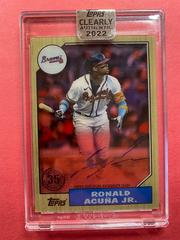 Ronald Acuna Jr. #87TBA-RA Baseball Cards 2022 Topps Clearly Authentic 1987 Autographs Prices