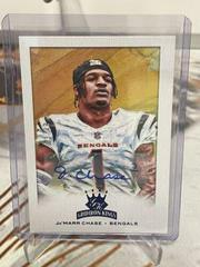 Ja'Marr Chase [Signature Blue] #GK-24 Football Cards 2021 Panini Chronicles Gridiron Kings Prices