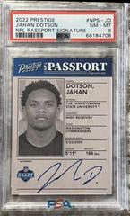 Jahan Dotson #NPS-JD Football Cards 2022 Panini Prestige NFL Passport Signatures Prices