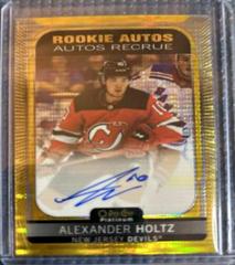 Alexander Holtz [Seismic Gold] Hockey Cards 2021 O-Pee-Chee Rookie Autographs Prices