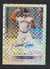 Jeremy Pena [Xfractor] #AC-JP Baseball Cards 2022 Topps Chrome Update Autographs Prices
