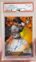 Orlando Arcia [Orange Refractor] Baseball Cards 2017 Topps Finest Firsts Autographs Prices