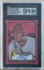 Mike Trout [Red] #PA-MTR Baseball Cards 2021 Topps Chrome Platinum Anniversary Autographs Prices