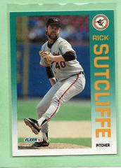 Rick Sutcliffe Baseball Cards 1992 Fleer Update Prices