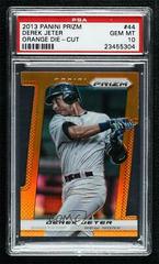 Derek Jeter [Orange Die Cut] #44 Baseball Cards 2013 Panini Prizm Prices