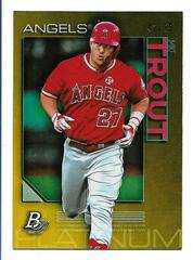 Mike Trout [Gold] #65 Baseball Cards 2020 Bowman Platinum Prices