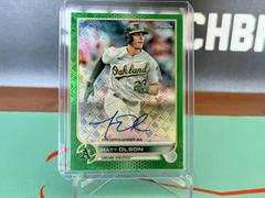 Matt Olson [Green] #CA-MO Baseball Cards 2022 Topps Chrome Logofractor Autographs Prices