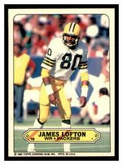 James Lofton Football Cards 1983 Topps Stickers Insert Prices