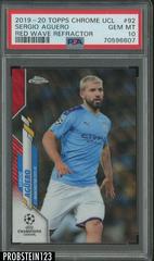Sergio Aguero [Red Wave Refractor] #92 Soccer Cards 2019 Topps Chrome UEFA Champions League Prices