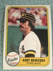 Kurt Bevacqua [Correct Photo] #382 Baseball Cards 1981 Fleer Prices
