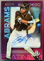 CJ Abrams [Autograph] #TOP-10 Baseball Cards 2020 Bowman Platinum Top Prospects Prices