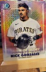 Nick Gonzales [Orange Refractor] #DG-12 Baseball Cards 2021 Bowman Chrome Mega Box Mojo Dawn of Glory Prices