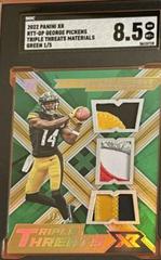 George Pickens [Green] Football Cards 2022 Panini XR Rookie Triple Threats Materials Prices