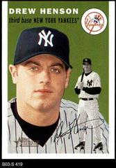 Drew Henson Baseball Cards 2003 Topps Heritage Prices