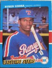 Ruben Sierra #38 Baseball Cards 1988 Fleer Exciting Stars Prices