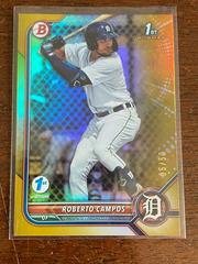 Roberto Campos [Gold Foil] #BPPF-14 Baseball Cards 2022 Bowman 1st Edition Prices