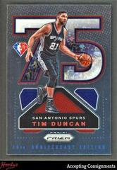 Tim Duncan #19 Basketball Cards 2021 Panini Prizm NBA 75th Anniversary Logo Prices