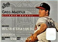Greg Maddux #6 Baseball Cards 1995 Studio Prices