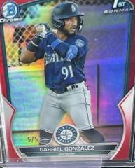 Gabriel Gonzalez [Red] #BCP-133 Baseball Cards 2023 Bowman Chrome Prospects Prices