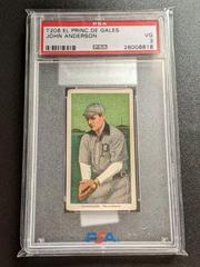 John Anderson Baseball Cards 1909 T206 El Principe De Gales Prices