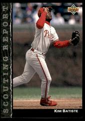 Kim Batiste #SR3 Baseball Cards 1992 Upper Deck Scouting Report Prices