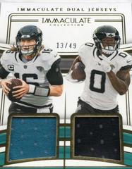 Trevor Lawrence / Calvin Ridley #3 Football Cards 2023 Panini Immaculate Dual Jersey Prices
