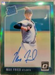 Max Fried [Green] #RRS-MF Baseball Cards 2018 Panini Donruss Optic Rated Rookie Signatures Prices